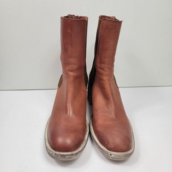 Free People Collection Essential Chelsea Boots Whiskey Brown Leather Size 7.5 - Picture 5 of 12